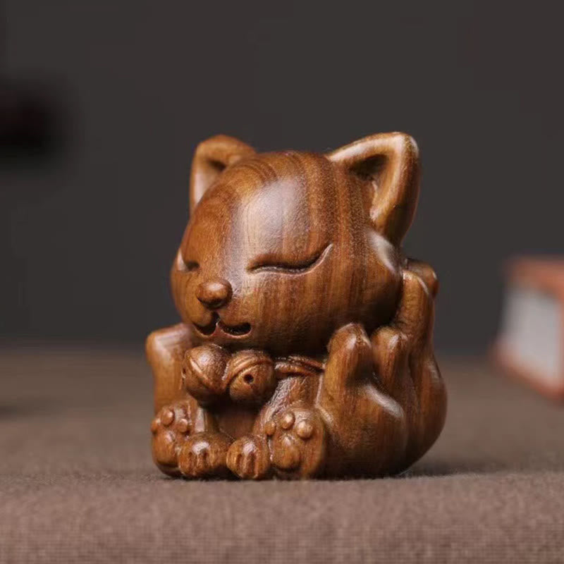 Buddha Stonesミニ九尾狐象牙実白檀緑白檀祝福装飾