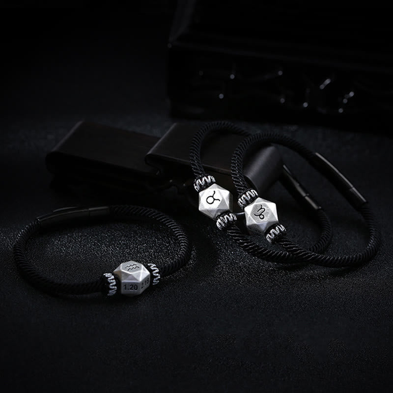 Buddha Stones999スターリングシルバー 12星座守護ハンドメイドストリングブレスレット