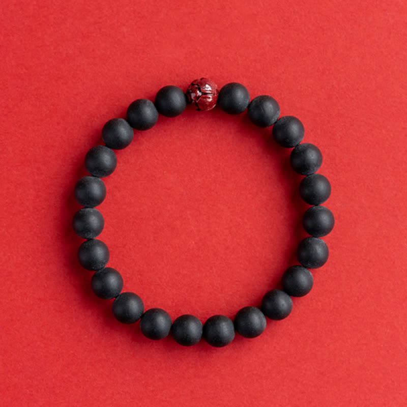 Buddha Stonesチベットヒノキ辰砂蓮ヒーリングブレスレット
