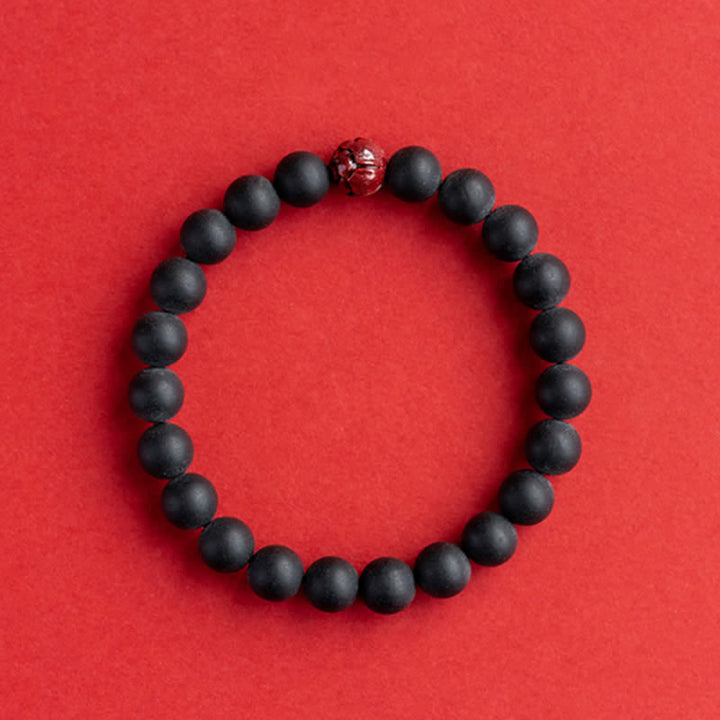 Buddha Stonesチベットヒノキ辰砂蓮ヒーリングブレスレット