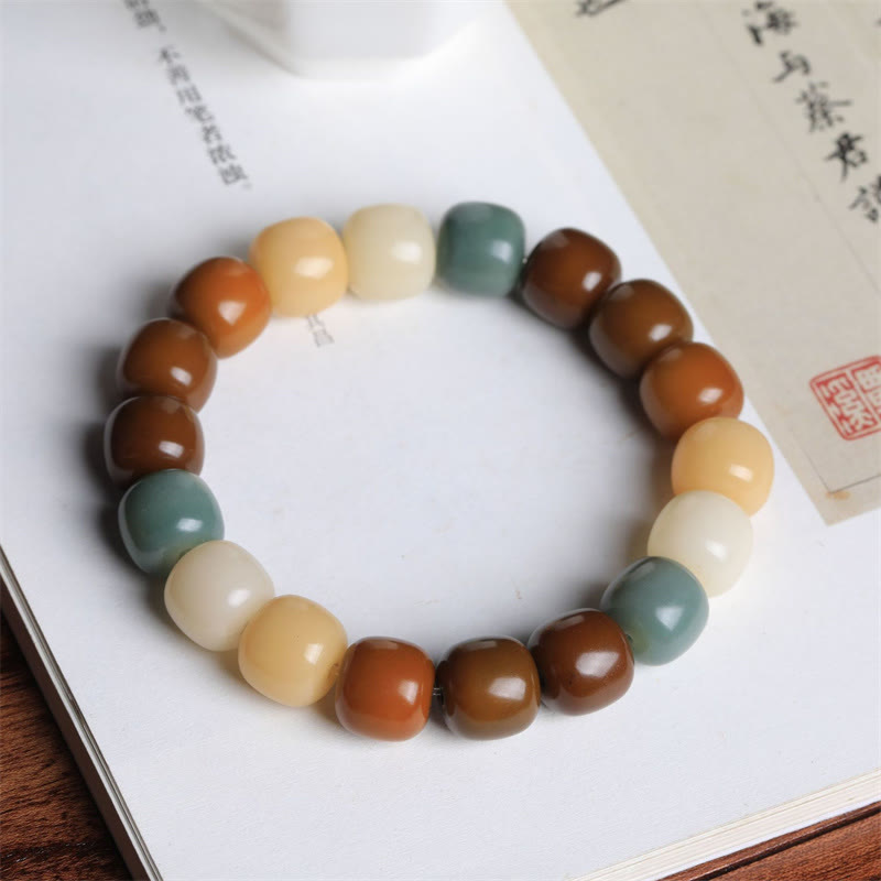 Buddha Stones多色菩提樹 邪悪な霊を寄せ付けないブレスレット