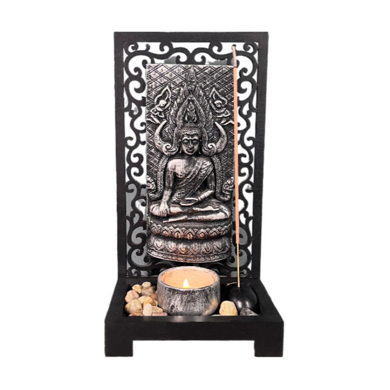 Buddha Stones仏陀の慈悲 静寂 家庭用樹脂製 祈り 祭壇装飾