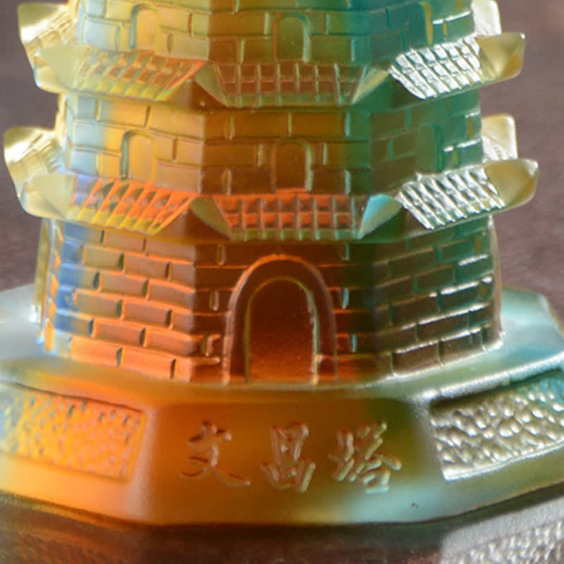 風水文昌塔手作りのLiuliクリスタルパゴダアートピース幸運ホームオフィスの装飾 - image 11
