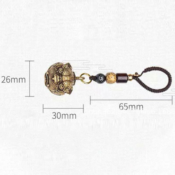 Buddha Stones富の銅製キーホルダー