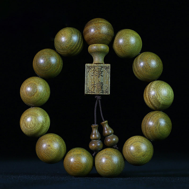 Buddha Stonesチベットグリーンサンダルウッドキュアブレスレット - image 1