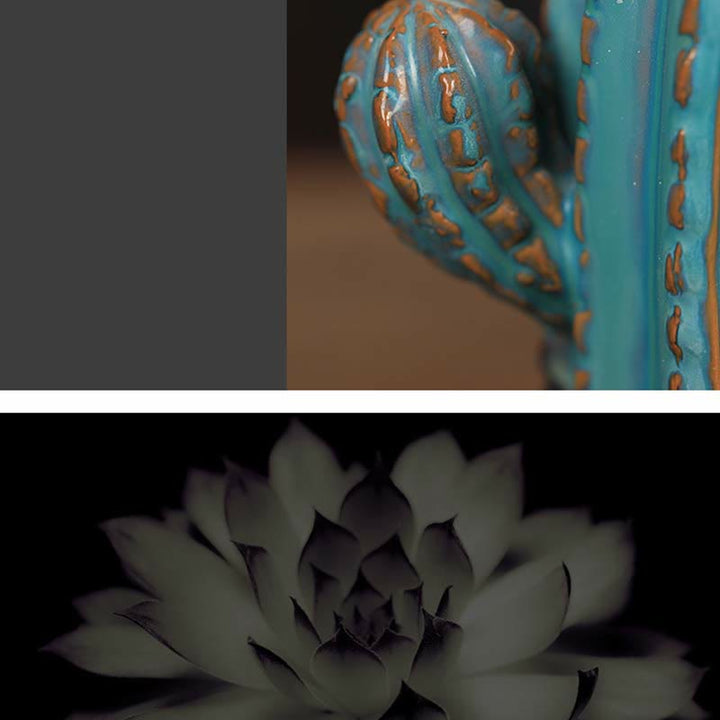 サボテンセラミックヒーリング逆流煙噴水香炉 - image 5