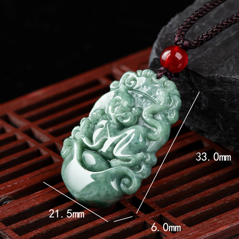 Buddha Stones天然翡翠12星座繁栄ネックレスペンダント - image 14