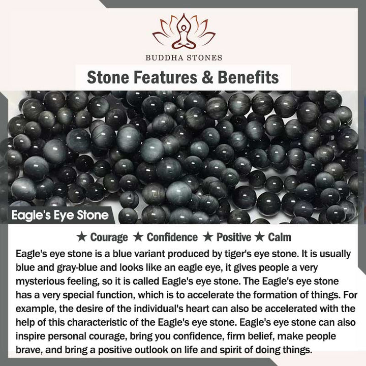 Buddha Stonesアイストーン 黒檀 銅 自信 カップルブレスレット