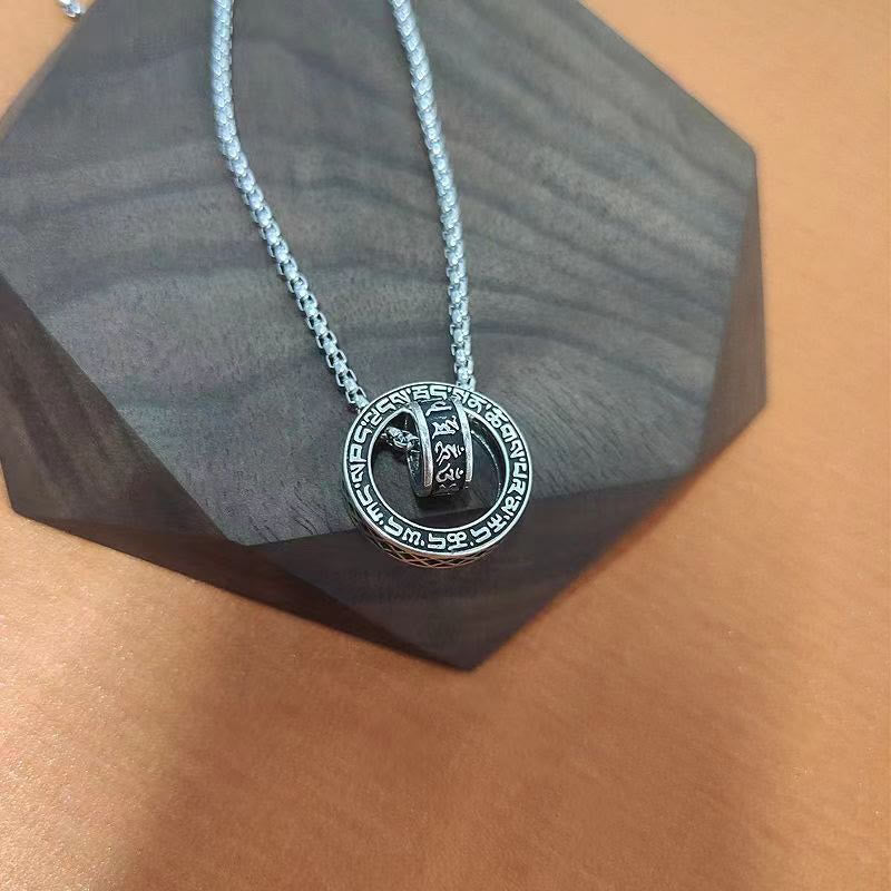 Buddha Stonesチベットオーム・マニ・パドメ・フム彫刻 平和 純粋 チェーン ネックレス ペンダント - image 7
