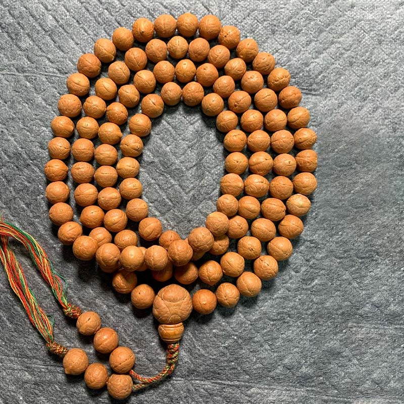 Buddha Stones108 個入りMalaネパール 菩提樹 幸運 富 タッセルブレスレット