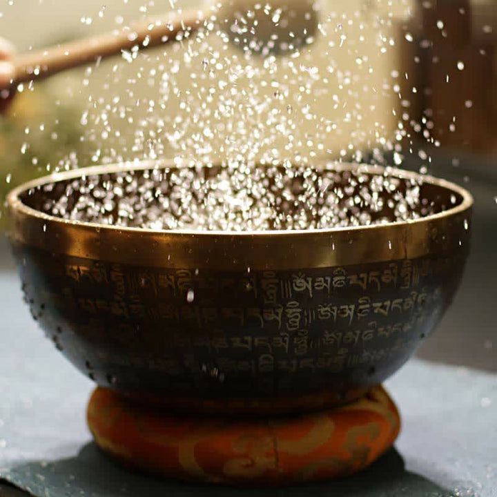 スートラシンギングボウル　ヒーリングと瞑想のための手作りポジティブエネルギーサウンドボウルセット - image 1