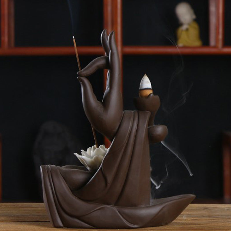 Buddha Stonesチベット 蓮の祝福 香炉 装飾