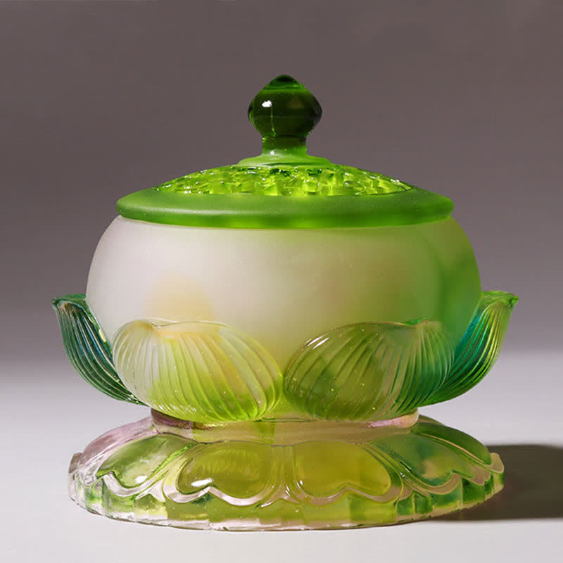 風水蓮手作りLiuliクリスタルアートピースホームオフィスの装飾品 - image 16