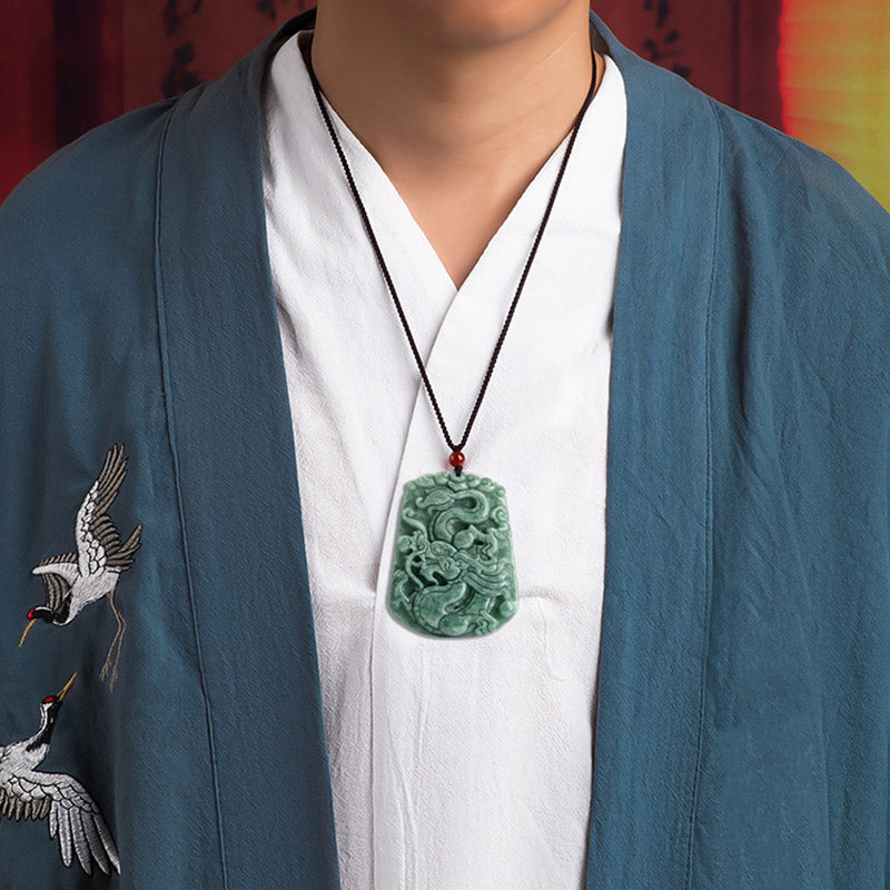 Buddha Stones十二支 龍 翡翠 強さ ネックレス ストリング ペンダント - image 4