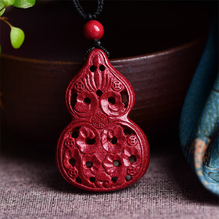 Buddha Stones笑う仏陀 陰陽 十二支 ひょうたん 天然辰砂 祝福ネックレス ペンダント - ひょうたん 38*25*7mm - image 22