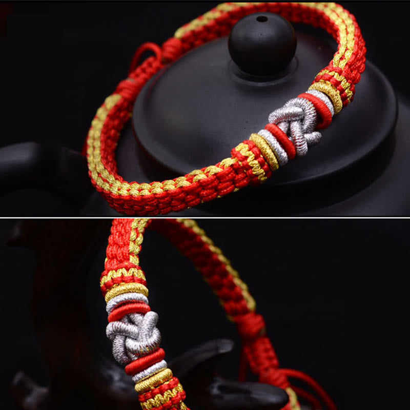 Buddha Stonesカラフルロープ 真実の愛の結び目 幸運 ハンドメイドブレスレット