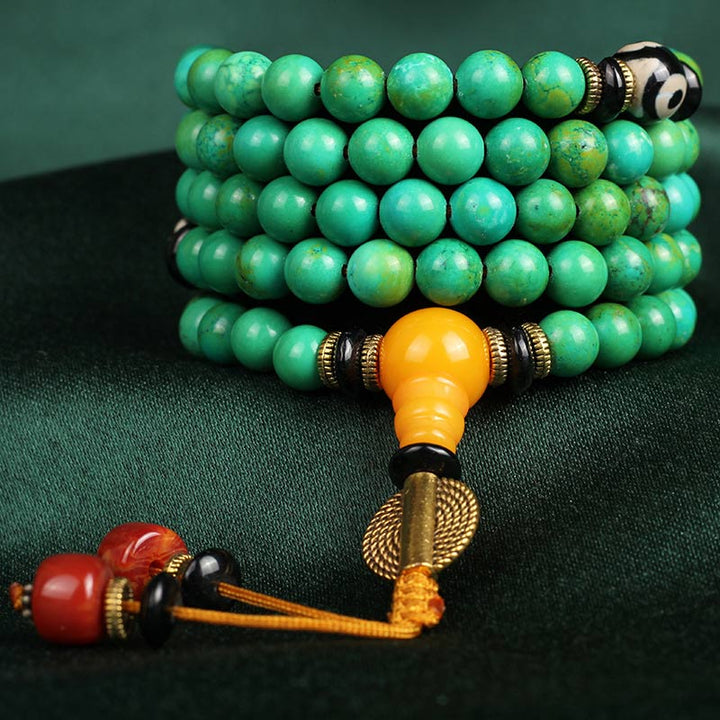Buddha StonesチベットターコイズMalaバランスネックレス ブレスレット