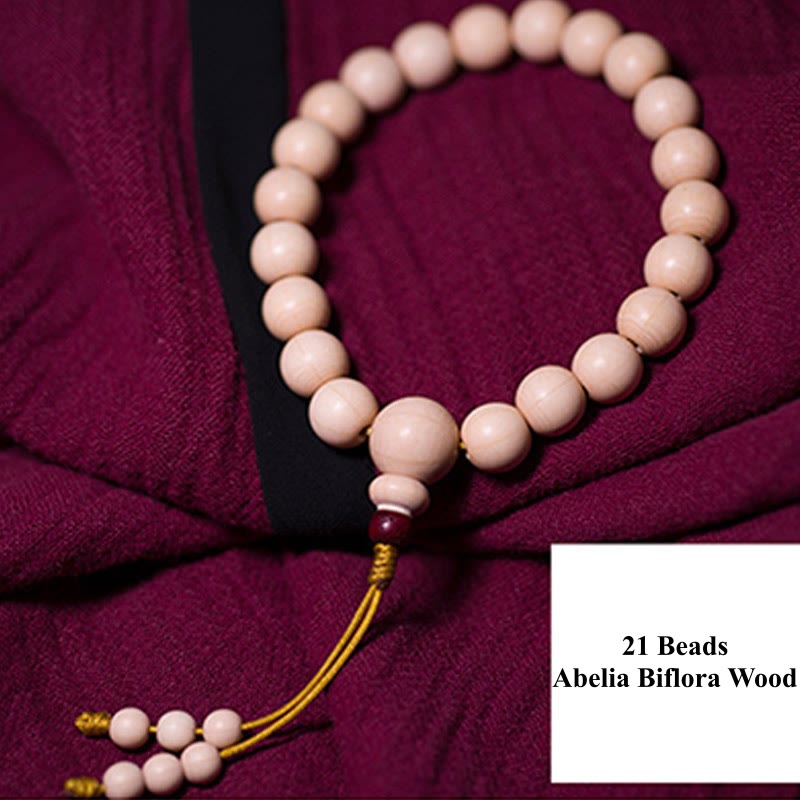 Buddha Stones天然アベリアビフローラウッド 祝福リストMala