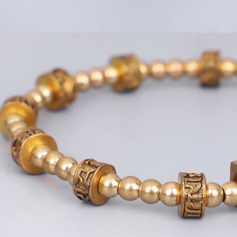 Buddha Stonesチベット呪い六つの真実の言葉開運財運ブレスレット