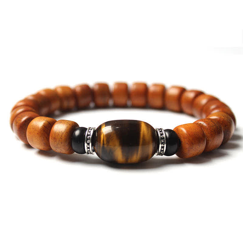 Buddha Stonesチベット骨ビーズオーム・マニ・パドメ・フム強さブレスレット