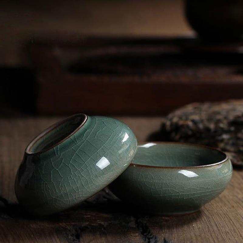 Buddha Stonesカラフルな鯉の陶器ティーカップ カンフーティーカップボウル