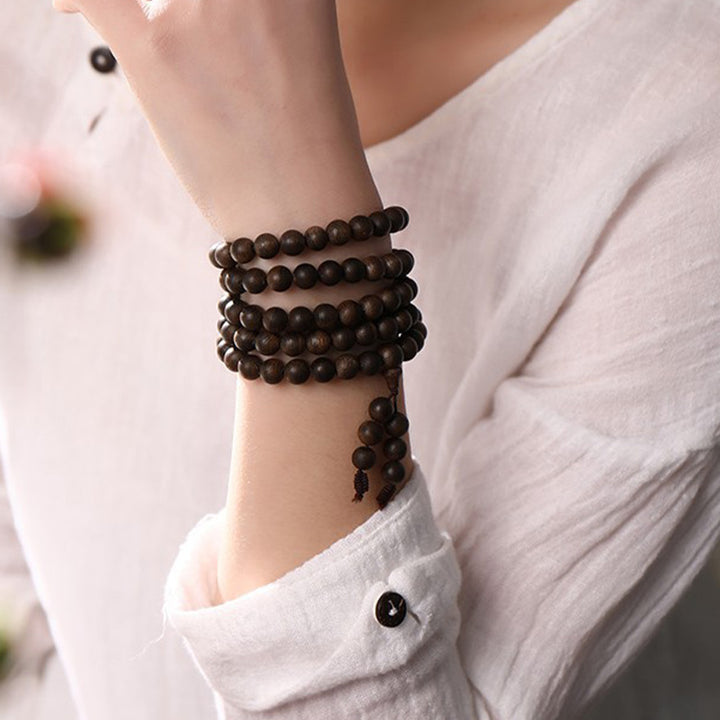 Buddha Stones 108Mala沈香 平和 強さ 穏やか ブレスレット
