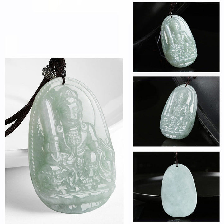 Buddha Stones十二支誕生仏翡翠 富と繁栄のネックレスペンダント - image 7
