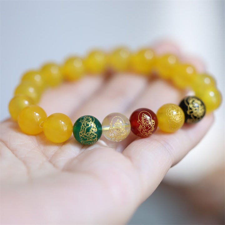Buddha Stones 水晶 瑪瑙 開運 金運 財運 パワーストーン ブレスレット