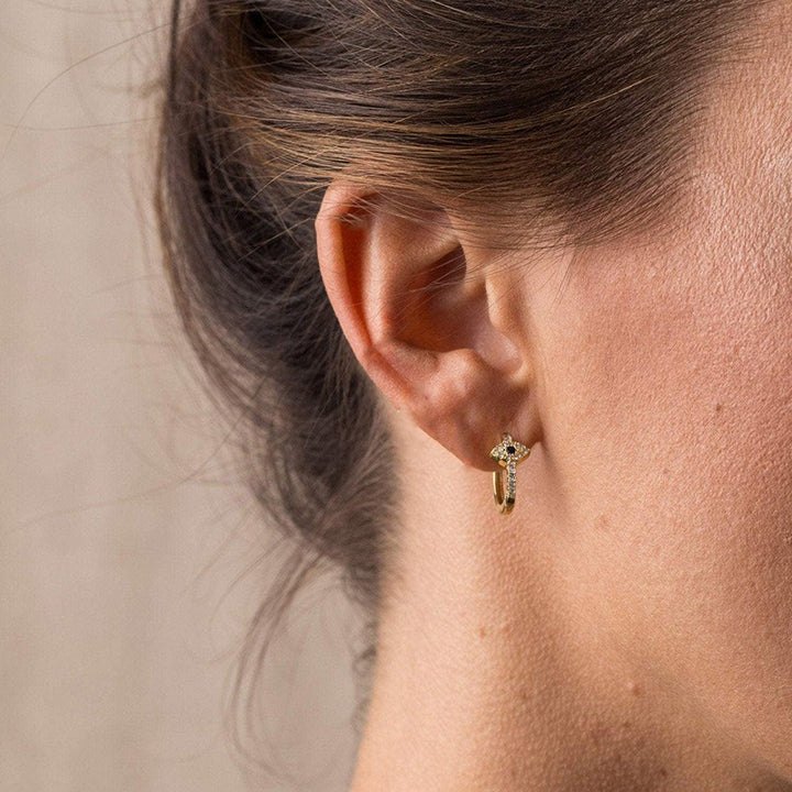 Buddha Stones925スターリングシルバー 邪眼シンボル 祝福スタッドピアス