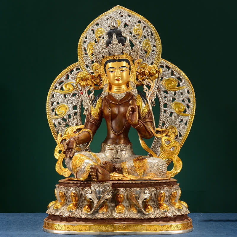 菩薩緑多羅菩薩像 銅製 装飾品 - image 1