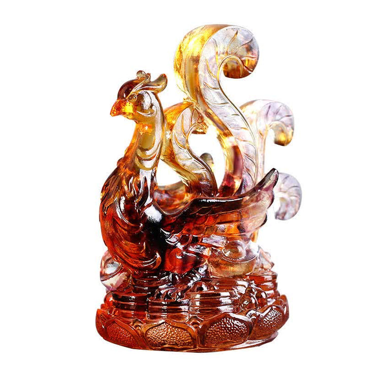 Buddha Stones風水 四大シンボル 青龍 ハンドメイド 琉璃クリスタルアート作品 ホームオフィス装飾