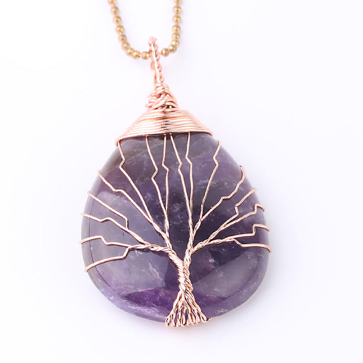 Buddha Stones天然水晶 生命の樹 ヒーリングエネルギー ネックレス ペンダント - image 4
