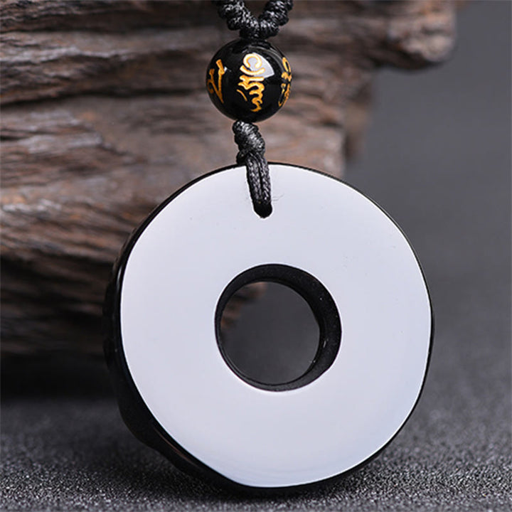 Buddha StonesPiXiu黒曜石富のペンダントネックレス - image 3
