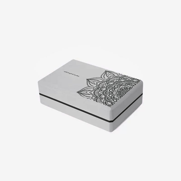 Buddha Stones チベット曼荼羅模様の滑り止め付きソフトフォームヨガブロック - 灰色の曼荼羅 - image 10