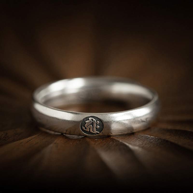 Buddha Stones925 スターリングシルバー十二支誕生仏の祝福 カップルリング