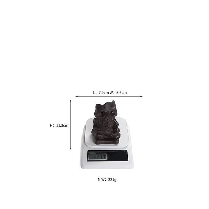 ハロウィン スカルヘッド 紫粘土 ヒーリング香炉 デコレーションBuddha Stones