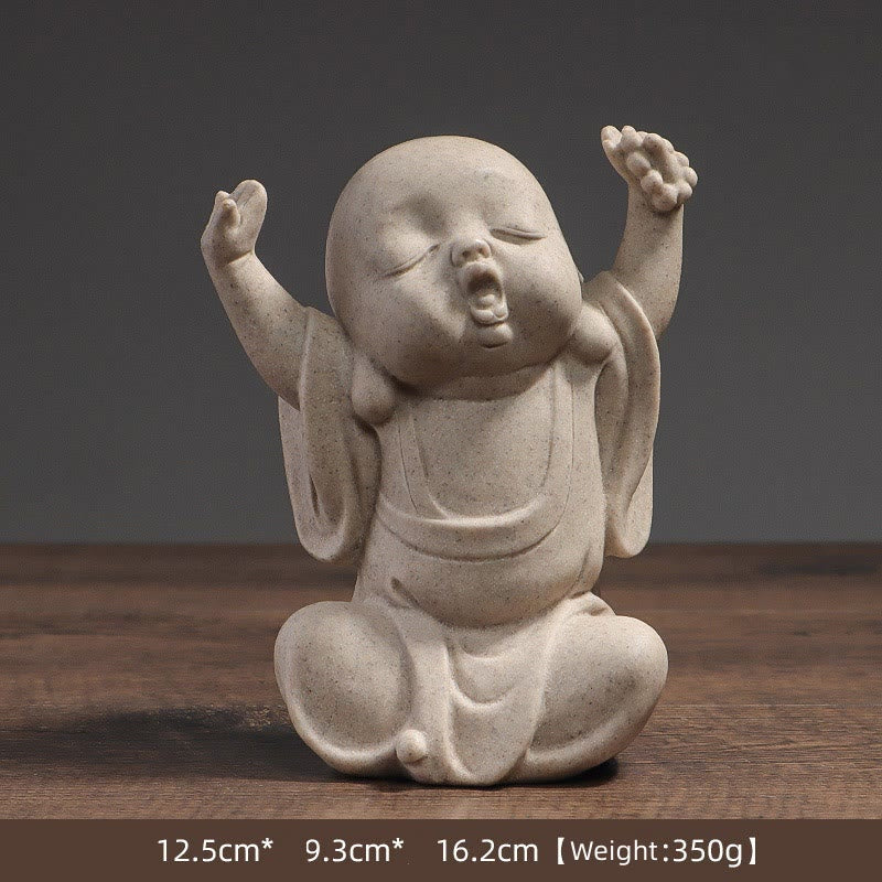 Buddha Stonesチベット瞑想 仏陀 僧侶 祝福 静寂 樹脂 ホームデコレーション