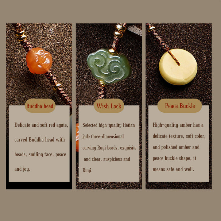Buddha Stones108 個入りMalaシアン翡翠 赤瑪瑙 笑う仏陀 幸運のブレスレット