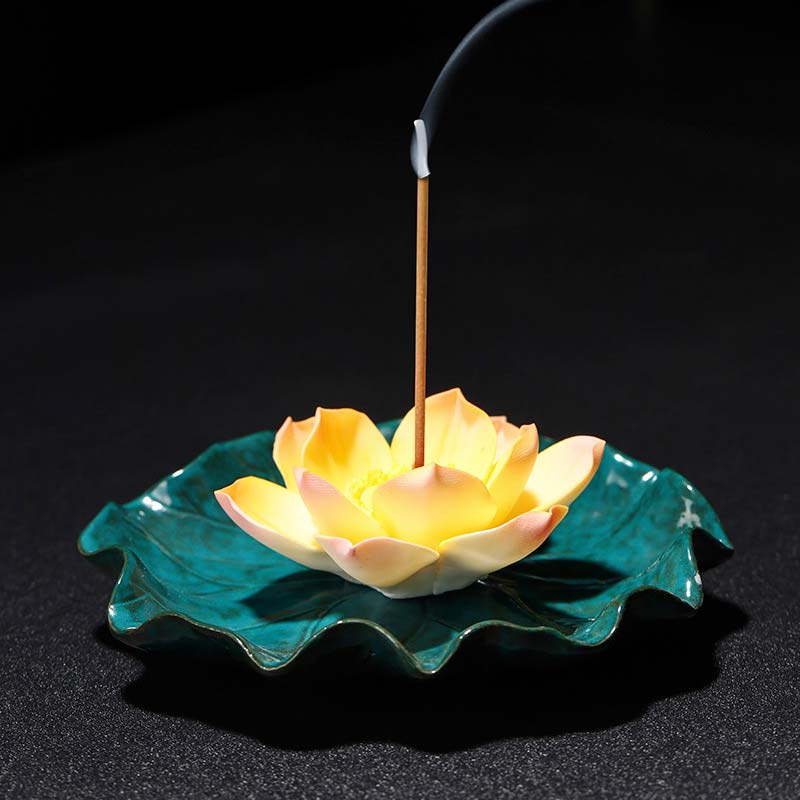 Buddha Stonesチベット 蓮の祝福 香炉 装飾