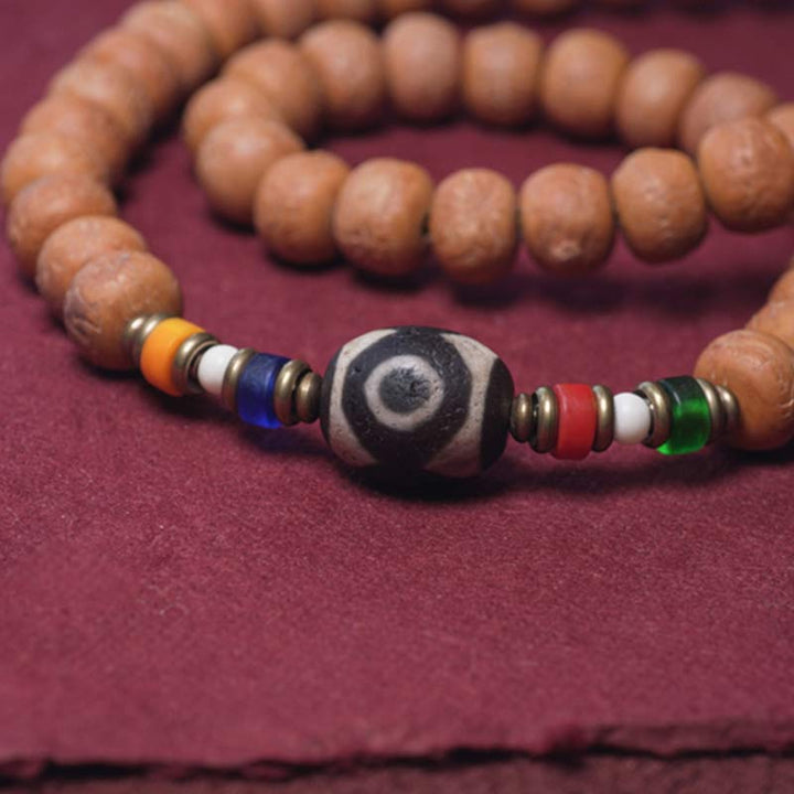Buddha Stones108 個入りMalaビーズ 菩提樹種 ビーズ 平和 タッセル ブレスレット