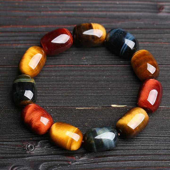 Buddha Stones天然タイガーアイヒーリングプロテクションブレスレット
