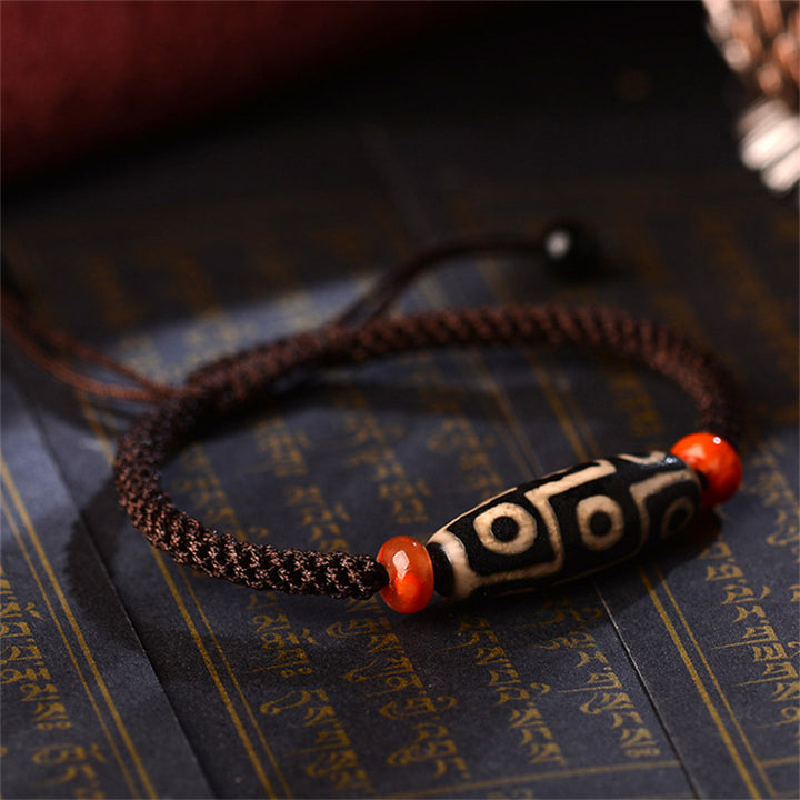 Buddha Stonesチベット九眼ビーズ繁栄紐ブレスレット