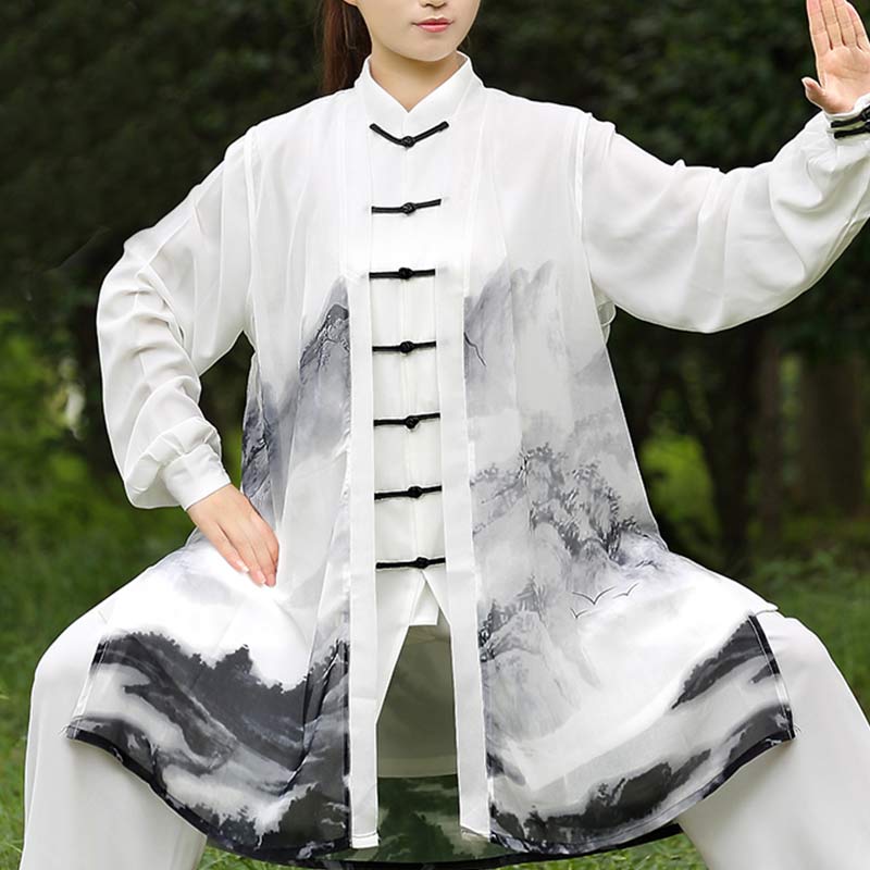 3点セット 水墨画 瞑想 祈り スピリチュアル 禅 太極拳 気功 練習 ユニセックス 服 セット - US12、 UK/AU16、 EU44 (3XL) - image 0