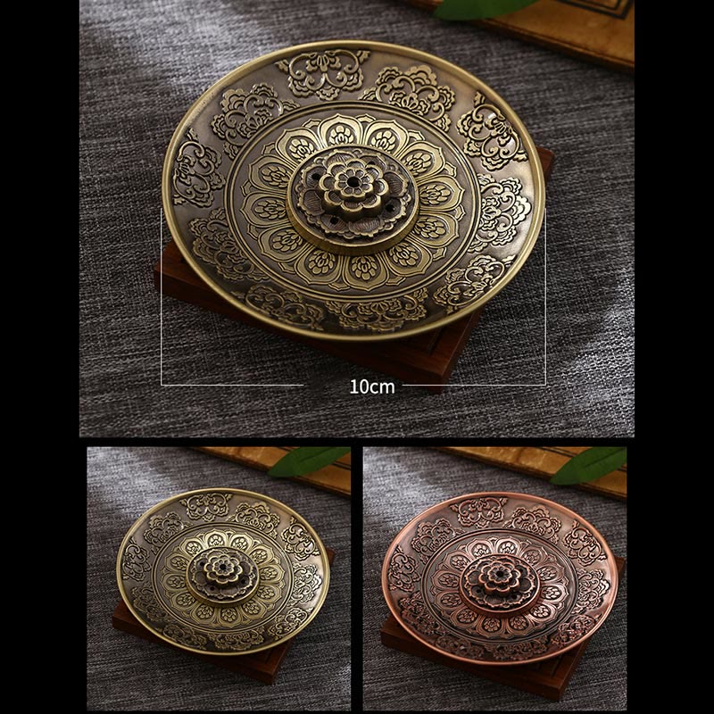Buddha Stones蓮 龍 鳳凰 八つの吉兆 亜鉛合金 お香立て 癒し お香立て 装飾