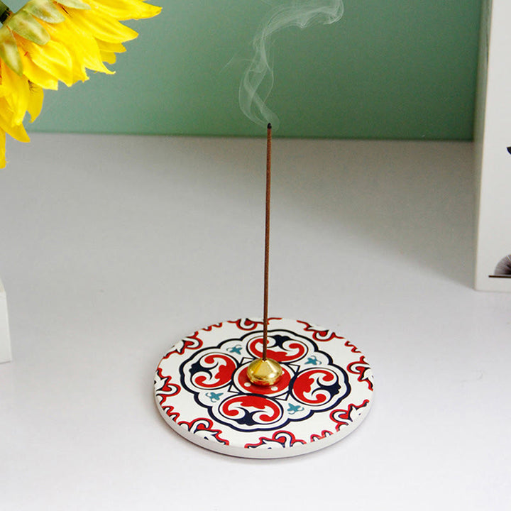 Buddha Stonesカラフル模様 陶器 祝福スティック 香炉