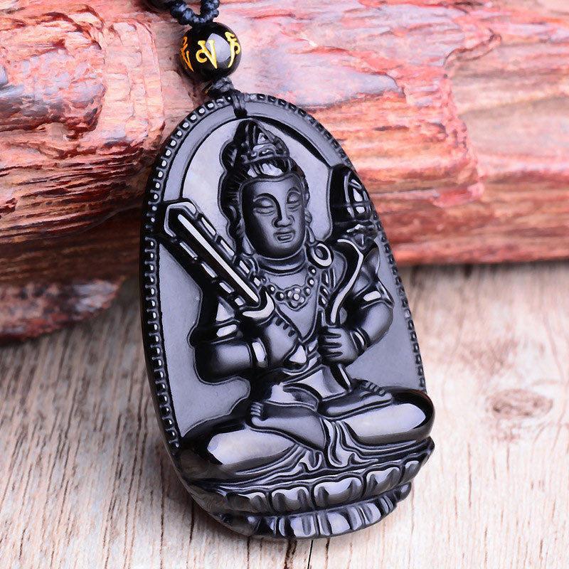 Buddha Stones十二支 黒曜石 仏陀 お守り 保護ペンダント ネックレス - image 2