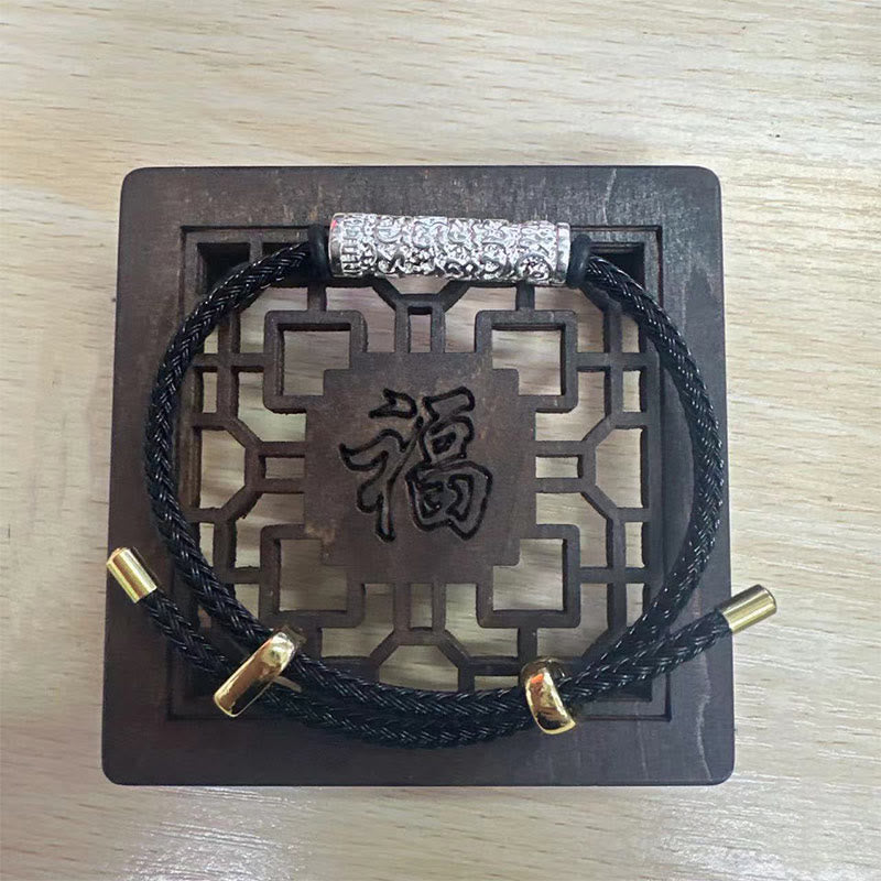 チベットのBuddha Stones、手作りの太歳ロープ、保護力のある編み込みブレスレット