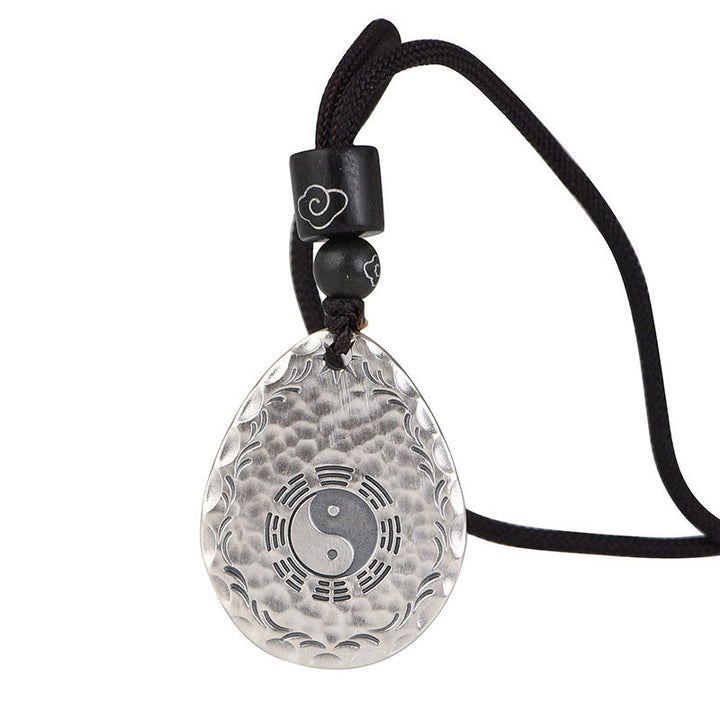 Buddha Stonesヴィンテージ 999 スターリングシルバー 陰陽 八卦 ウォータードロップデザイン バランス ハーモニー ネックレス ペンダント - image 15