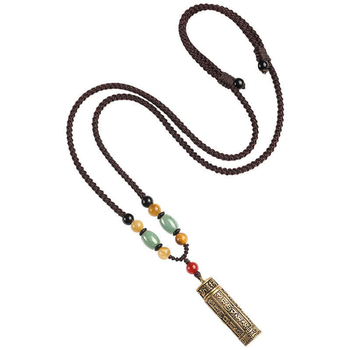 Buddhastoneshop チベットオーム・マニ・パドメ・フムメノウ シュランガマ スートラ保護ネックレス ペンダント - image 10