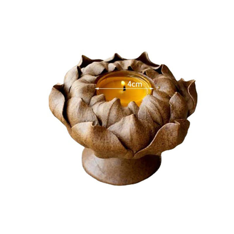 Buddha Stones蓮の花 陶器 キャンドルホルダー 香炉 家の装飾